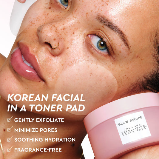 LHA + AHA Korean Watermelon Toner Pads