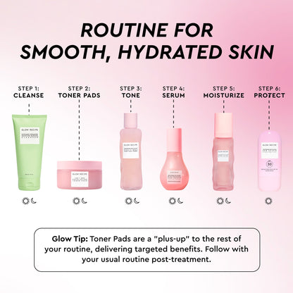 LHA + AHA Korean Watermelon Toner Pads